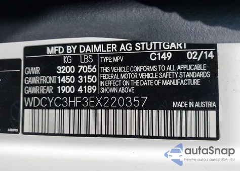 2014 Mercedes-Benz G 550 4Matic z USA, uszkodzony, nr VIN WDCYC3HF3EX220357